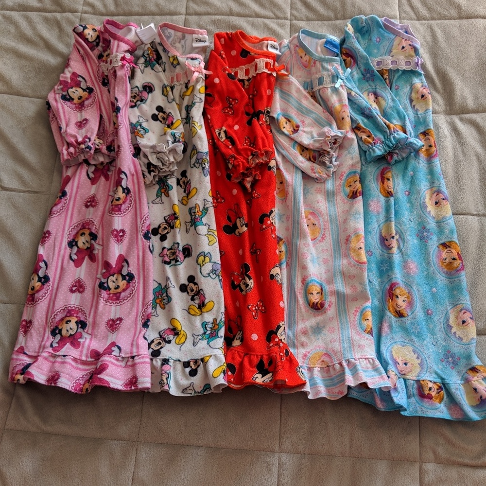 Girls Disney Nightgowns size 3T bundle of 5